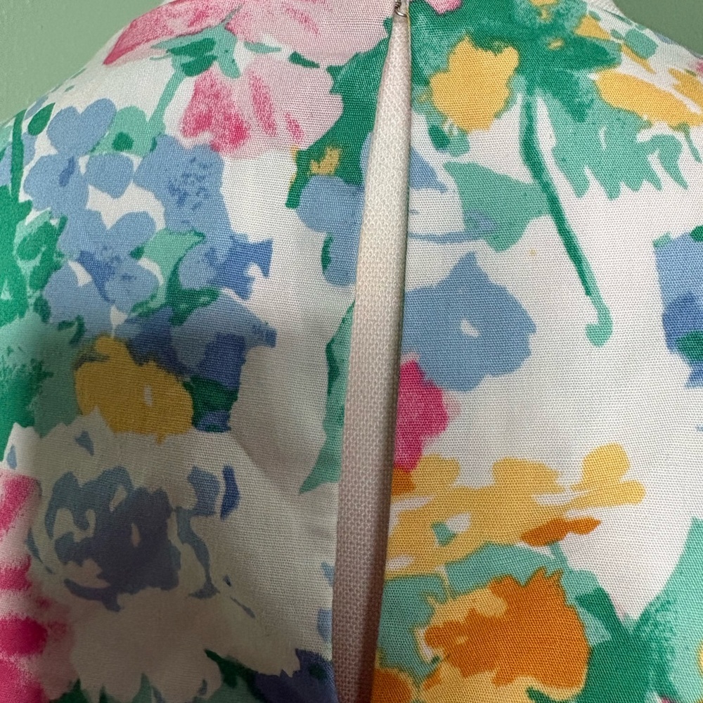 Anne Klein Pink Floral Midi Dress XS Summer Spring - Picture 8 of 13